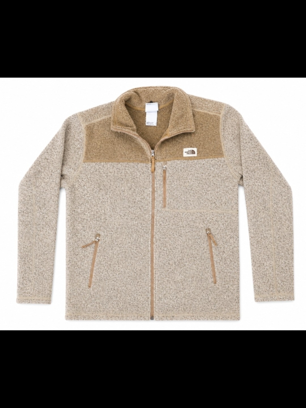 The North Face Gordon Lyons Full Zip Fleece Brown Taupe Heather Mens L